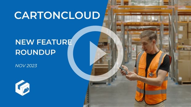 CartonCloud new features Nov 2023